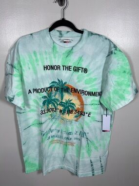 Honor the Gift Environment Green Tie Dye Tee Russell Westbrook T Shirt Sz M